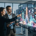 Gráfico ilustrativo mostrando a participação de marcas em respostas geradas por inteligências artificiais, destacando métrica